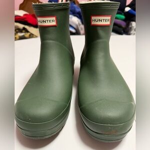 Hunter Green Play Ankle insulated Rain Boots